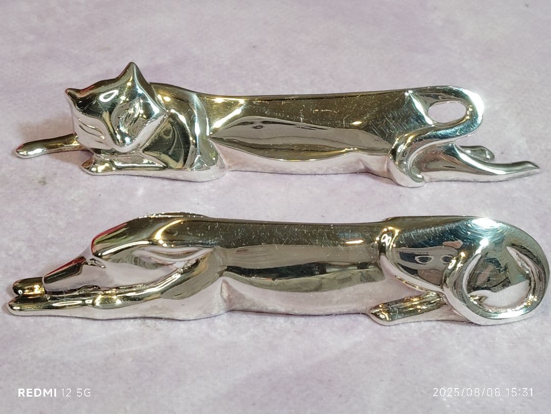 希少 Christofle クリストフル シルバープレート ガリア 犬 猫