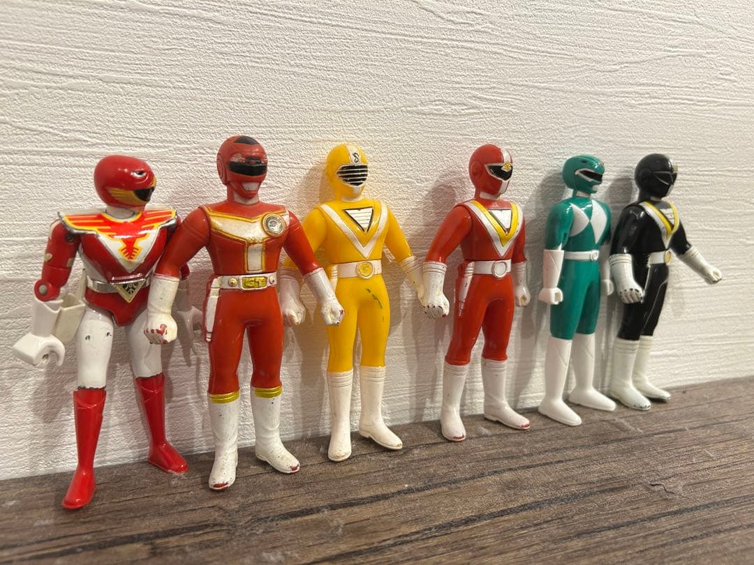 スーパー戦隊 ソフビ 6体セット 昭和レトロ 特撮ヒーロー 当時物
