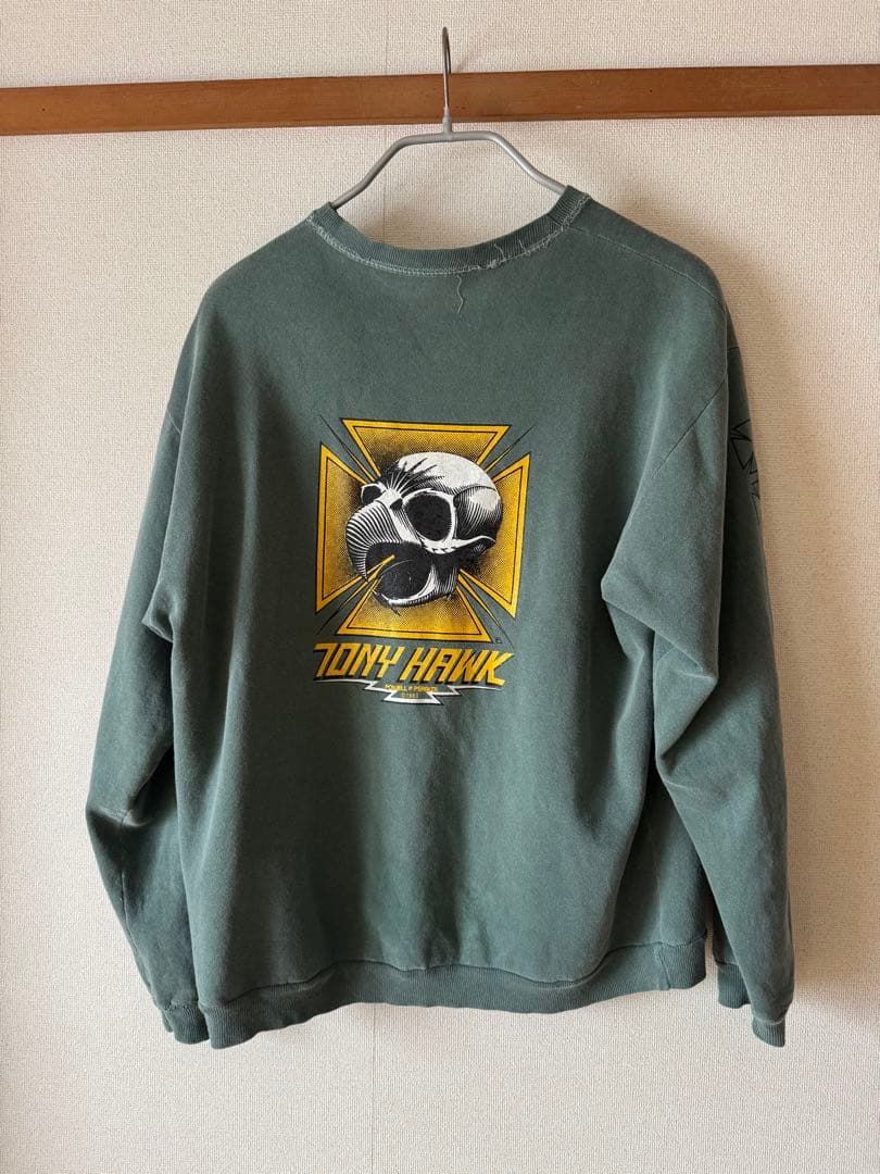 パウエル トニーホーク 袖プリント スウェット powell peralta