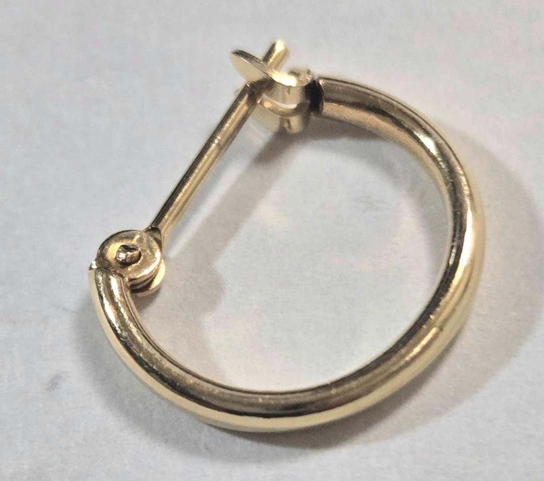 18金 フープピアス 片耳用