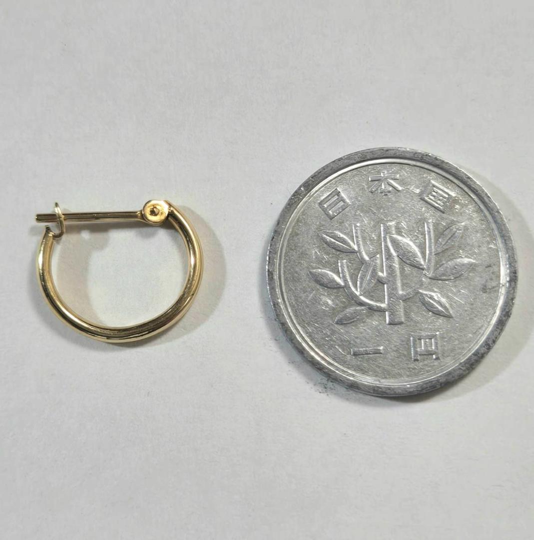 18金 フープピアス 片耳用