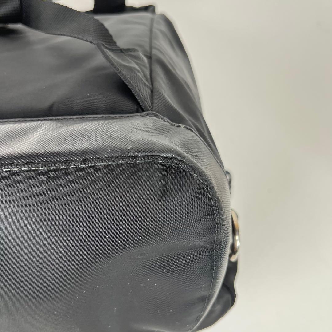 PRADA プラダ リュック 三角ロゴ ナイロン サフィアーノレザー ブラック