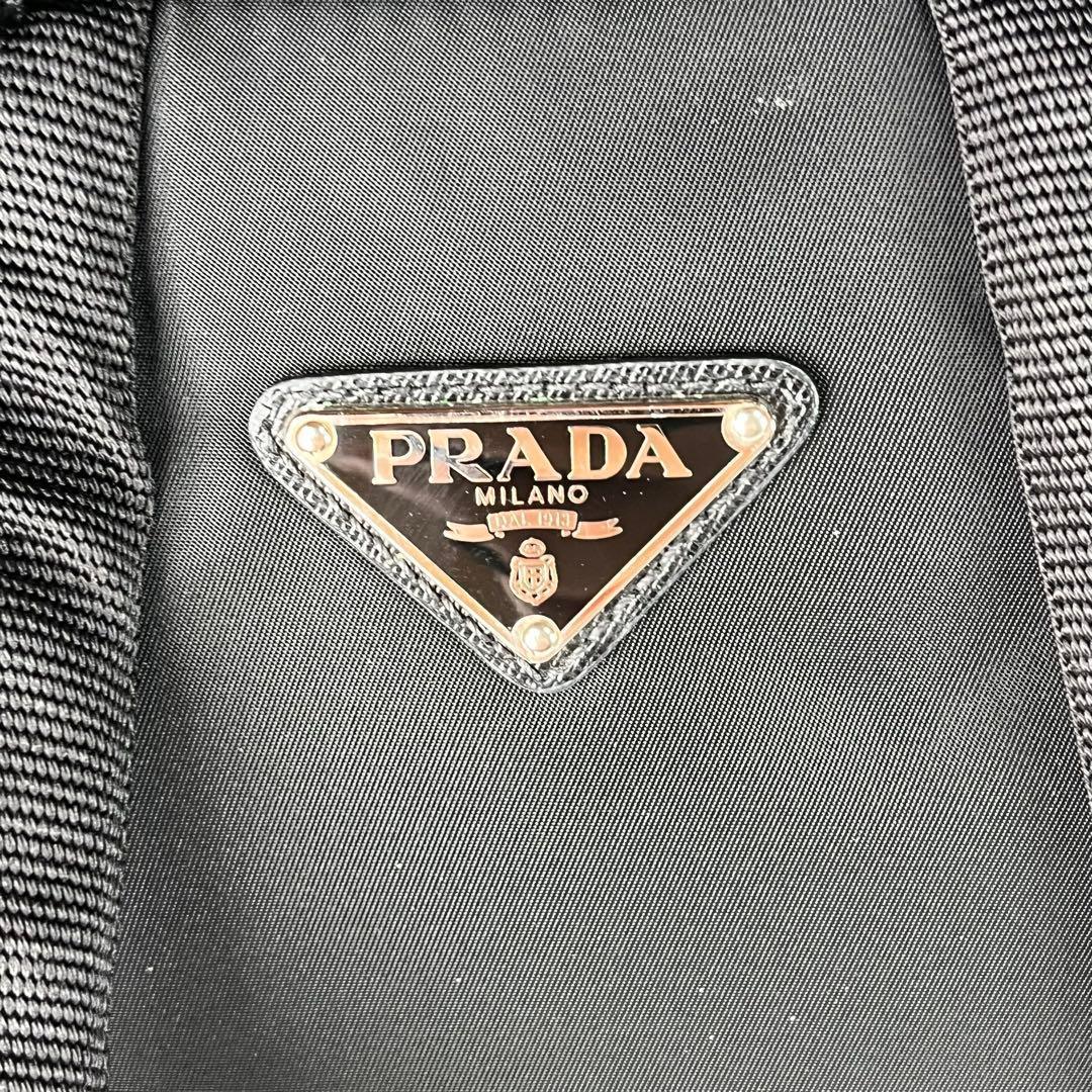 PRADA プラダ リュック 三角ロゴ ナイロン サフィアーノレザー ブラック