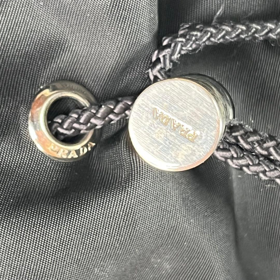 PRADA プラダ リュック 三角ロゴ ナイロン サフィアーノレザー ブラック