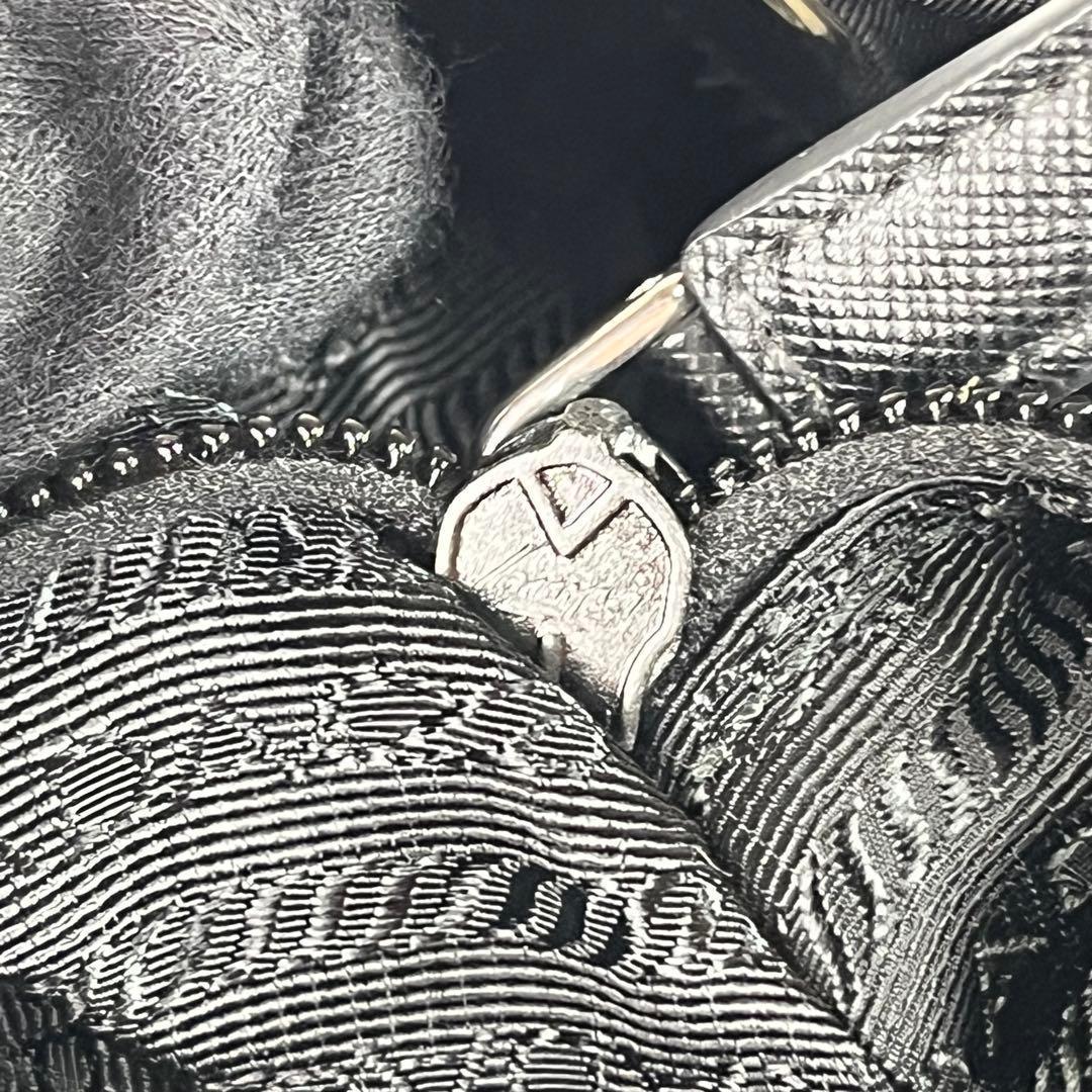 PRADA プラダ リュック 三角ロゴ ナイロン サフィアーノレザー ブラック