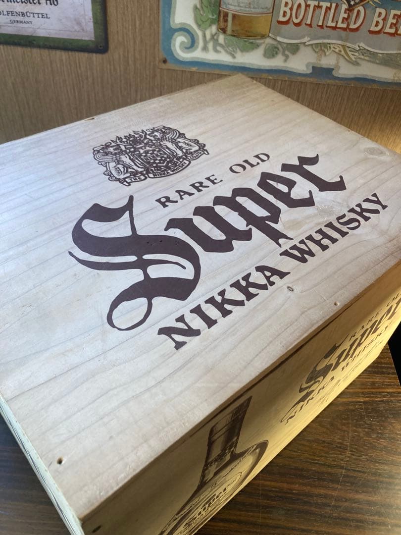 スーパーニッカ ウイスキー ヴィンテージ 木箱 酒 昭和 レトロ 収納