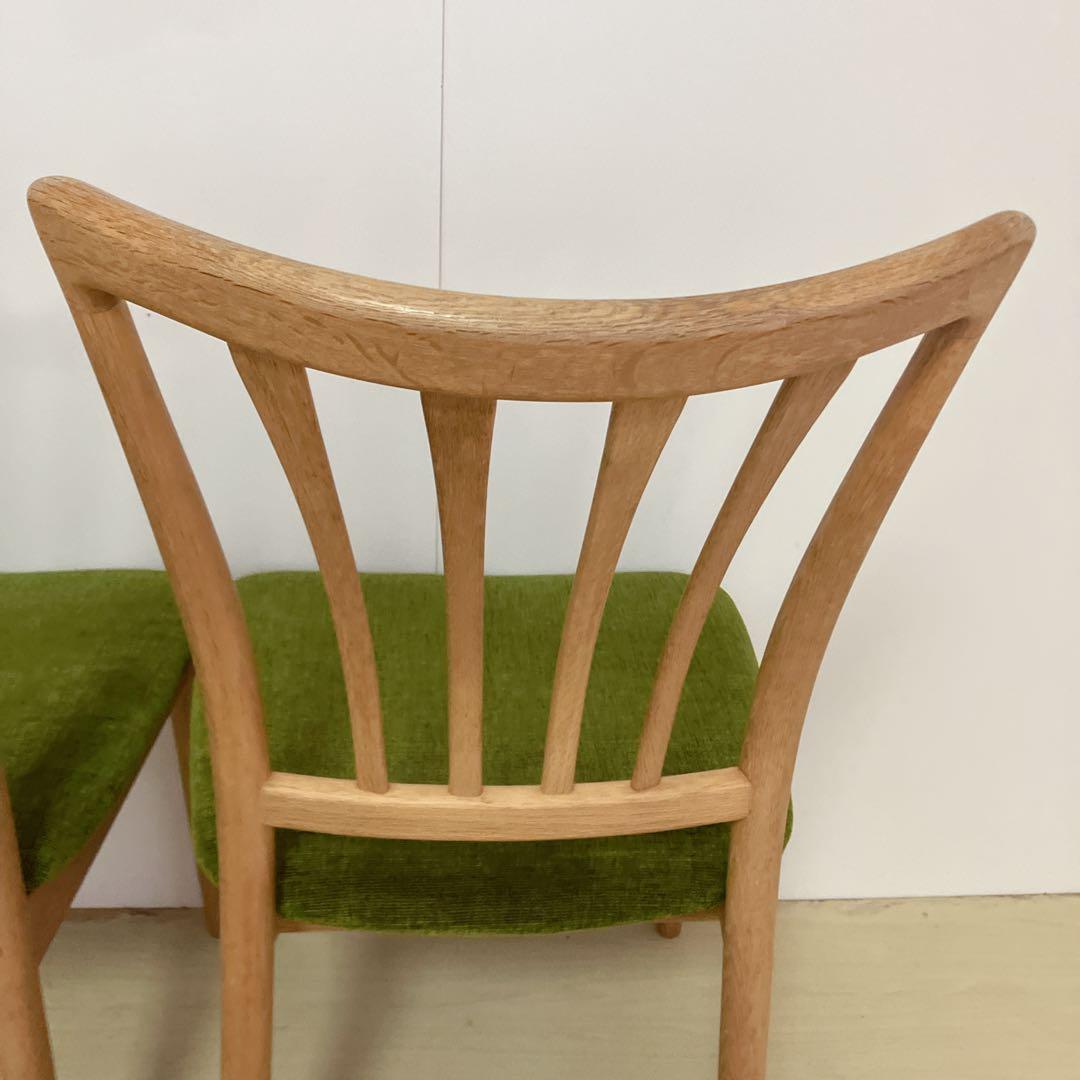 日進木工　ダイニングチェア　2脚セット アームレスチェア　木製チェア　北欧