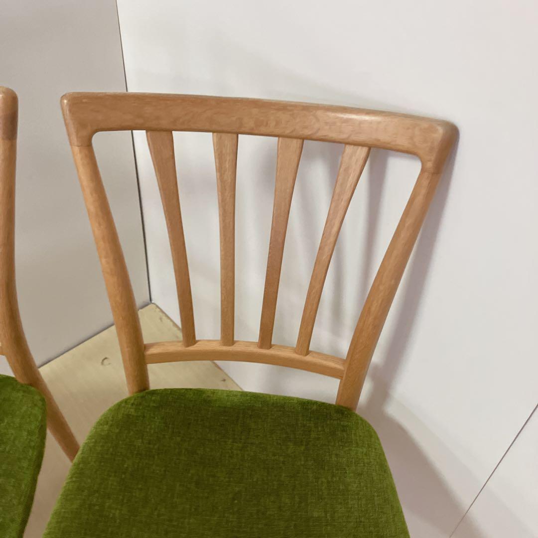 日進木工　ダイニングチェア　2脚セット アームレスチェア　木製チェア　北欧