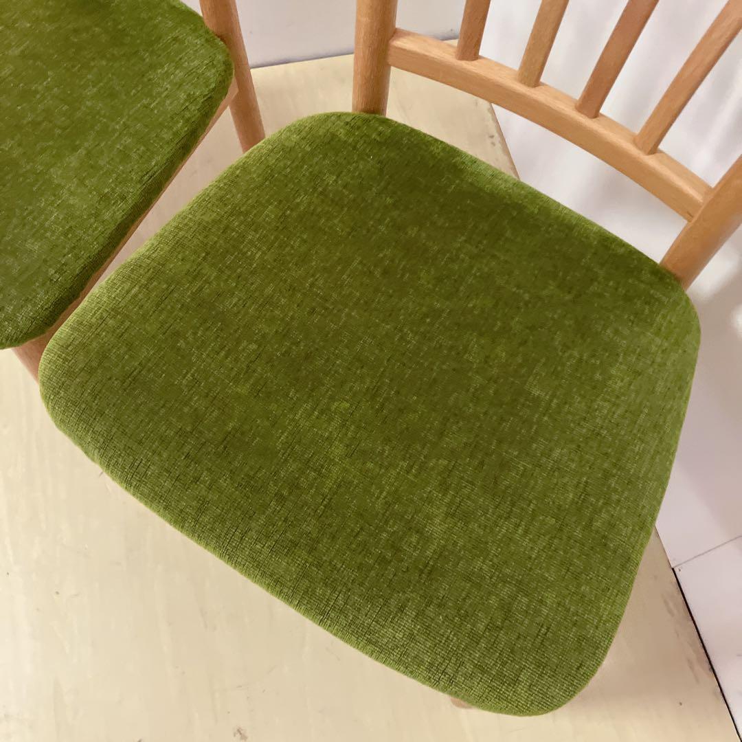 日進木工　ダイニングチェア　2脚セット アームレスチェア　木製チェア　北欧