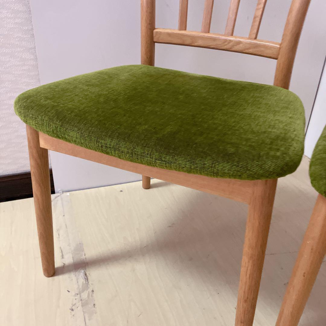 日進木工　ダイニングチェア　2脚セット アームレスチェア　木製チェア　北欧