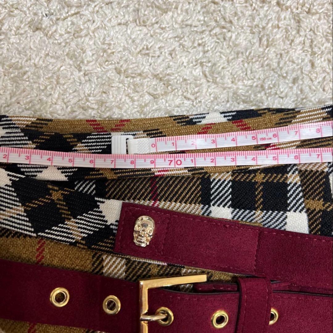 1/18まで】MARK & LONA チェック柄ロゴ入りスカート - メルカリ