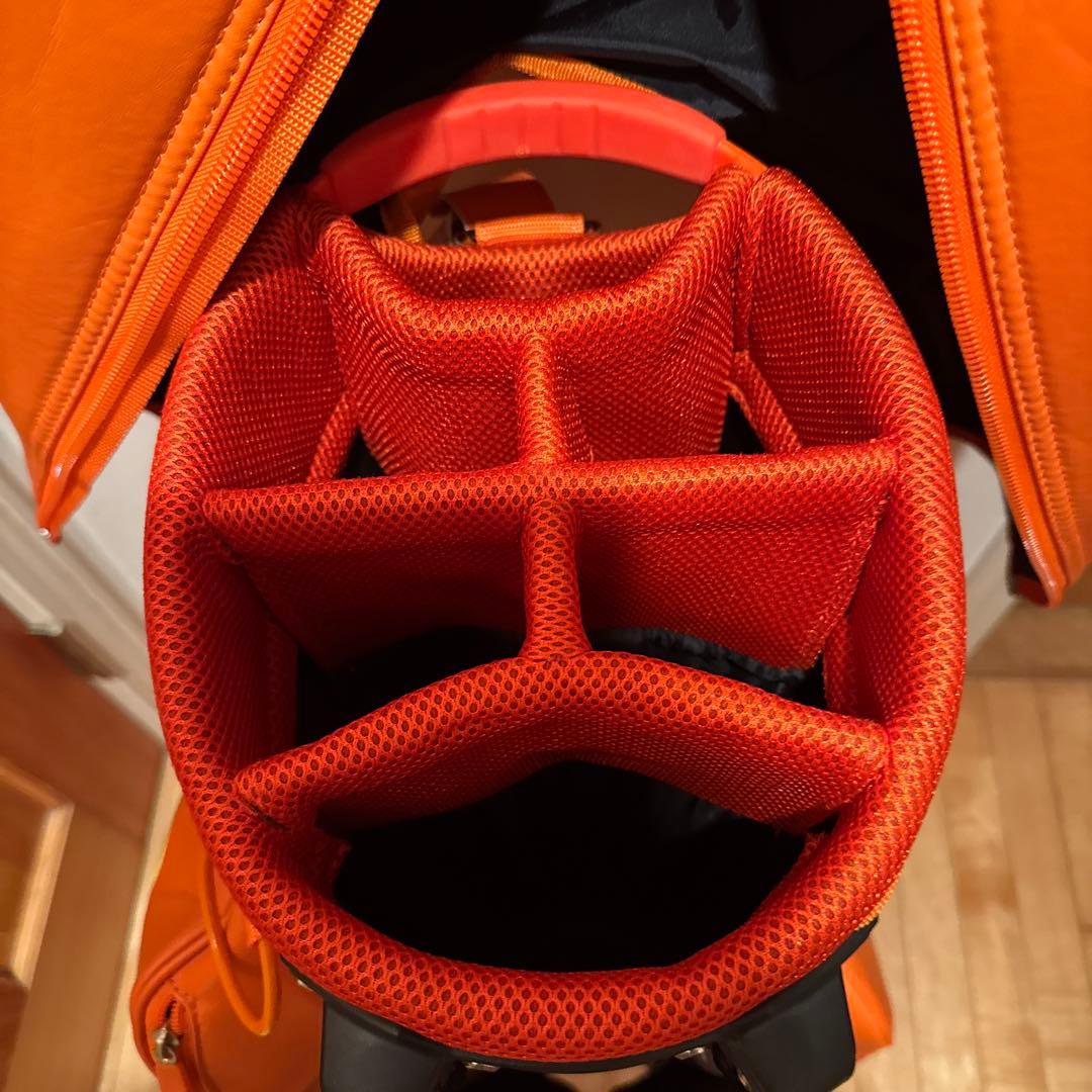 パーリーゲイツ　ゴルフ　キャディバッグ　スタンド式　オレンジ