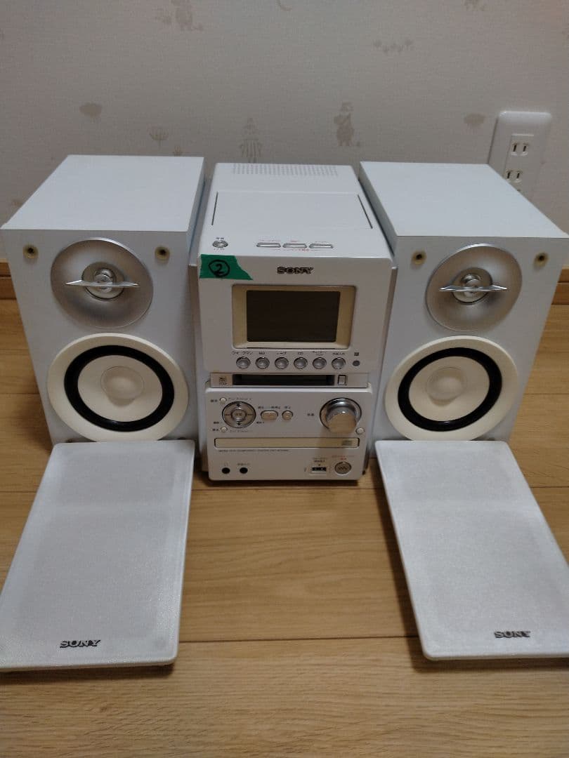 ②美品　SONY MD搭載コンポ CMT-M35WM ソニーブラックCD