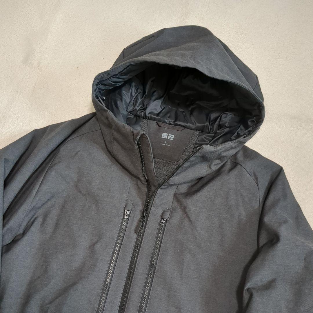 美品 ユニクロ ハイブリッドダウンパーカー 希少 4XL グレー 大きいサイズ