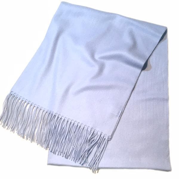 値下70㎝×200超大判 100% カシミヤストールマフラーSAX新品