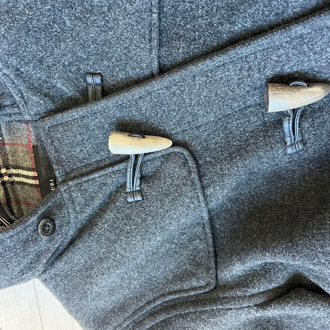 バーバリーブラックレーベル　ダッフルコート　ロング　ダークグレー　ダブルフェイス