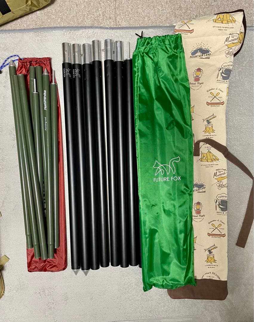 タープセット フューチャーフォックス ヘキサタープ、ポール、設営セット