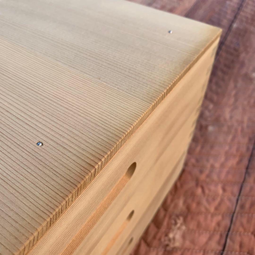 番重　御餅箱　フタ付き 3段　お餅　和菓子　食品　収納　保管