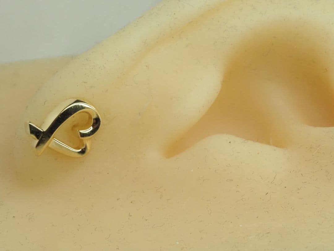 TIFFANY&Co. ティファニー　ラヴィングハートピアス　片方のみ　750Y