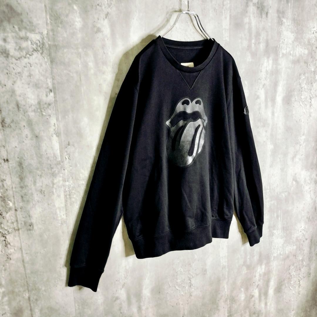 美品・QR確認★モンクレール ローリングストーンズ 羊革 牛革 スウェット XL