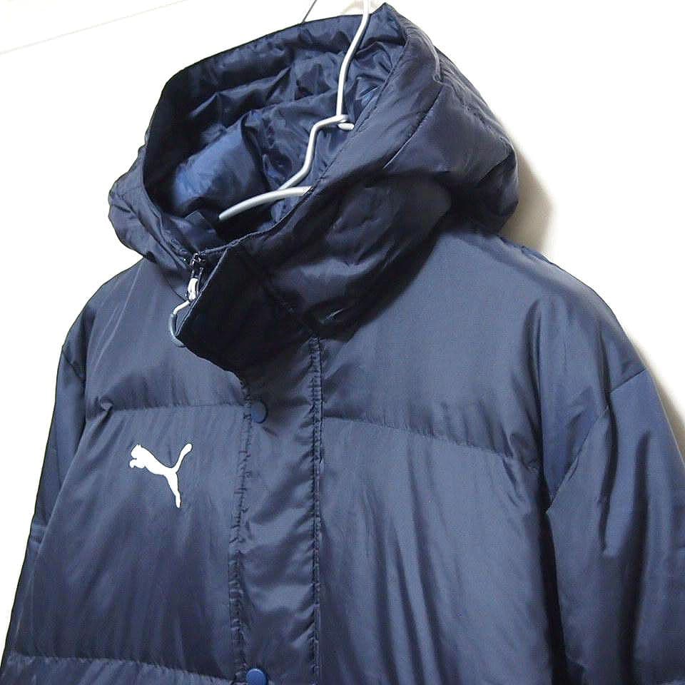 【美品★XLサイズ】PUMA プーマ　ダウン　ロング　ベンチコート　ネイビー