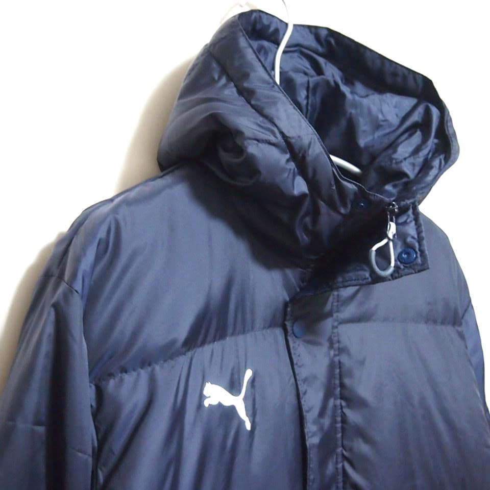 【美品★XLサイズ】PUMA プーマ　ダウン　ロング　ベンチコート　ネイビー