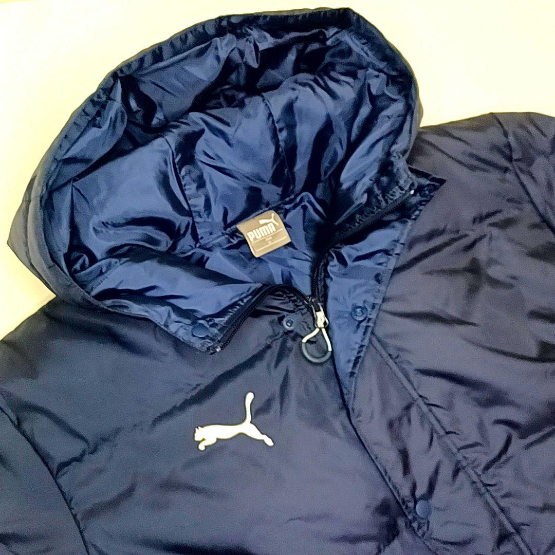【美品★XLサイズ】PUMA プーマ　ダウン　ロング　ベンチコート　ネイビー