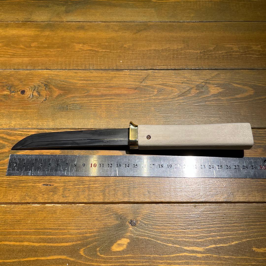 日本刀残欠クラフトナイフNo.19無銘切先 白鞘（ガタつき直し済み