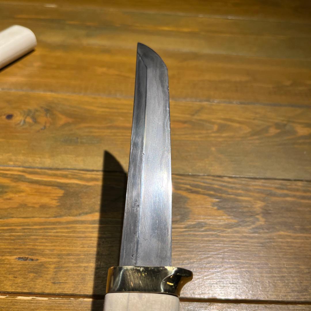 日本刀残欠クラフトナイフNo.19無銘切先 白鞘（ガタつき直し済み