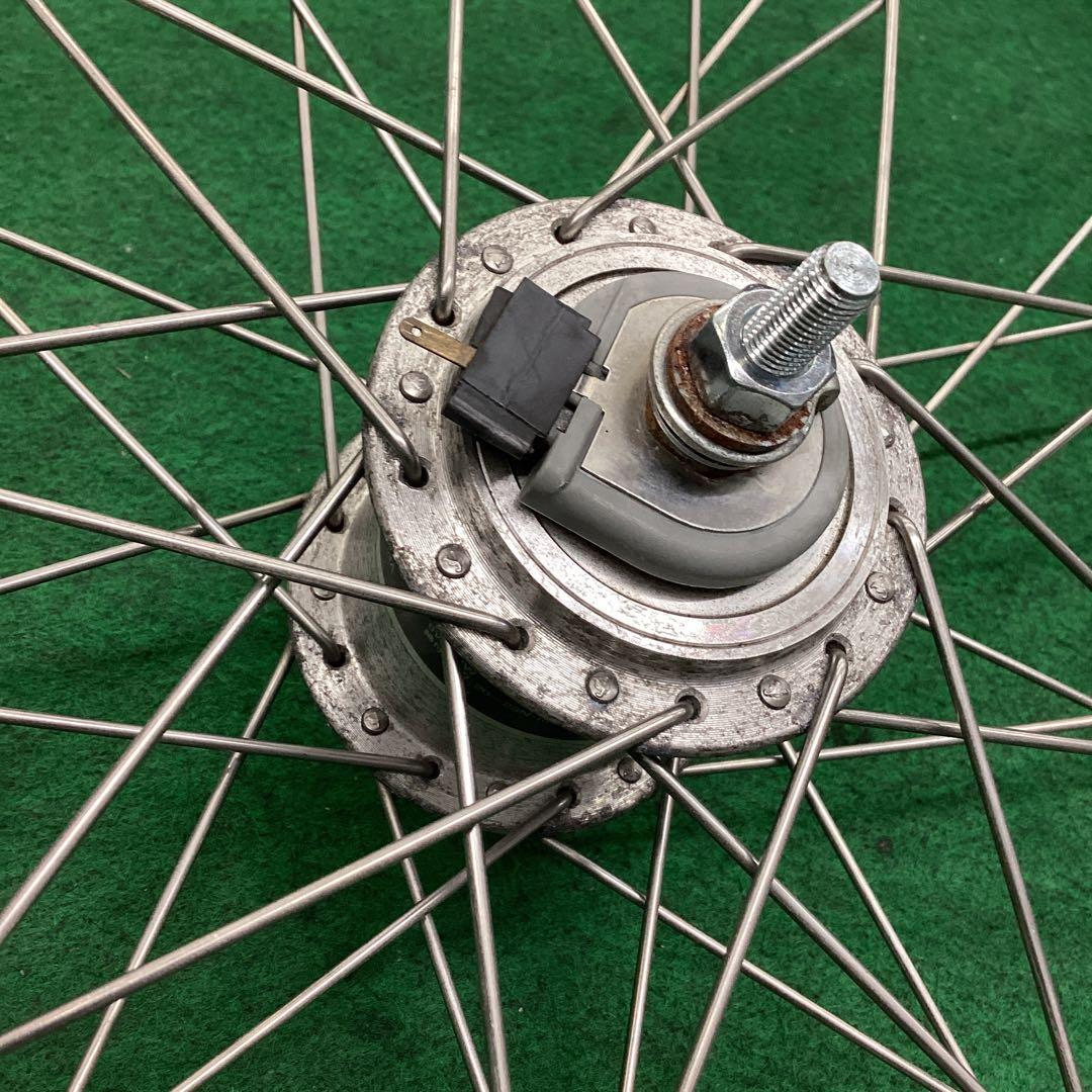 ステンレス　リム&スポーク　前輪 27x1-3/8 ハブダイナモ j2端子　27