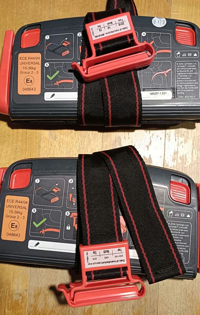 mifold 2-in-1 車用チャイルドシート 青 ピンク 2つセット mifold 2つ