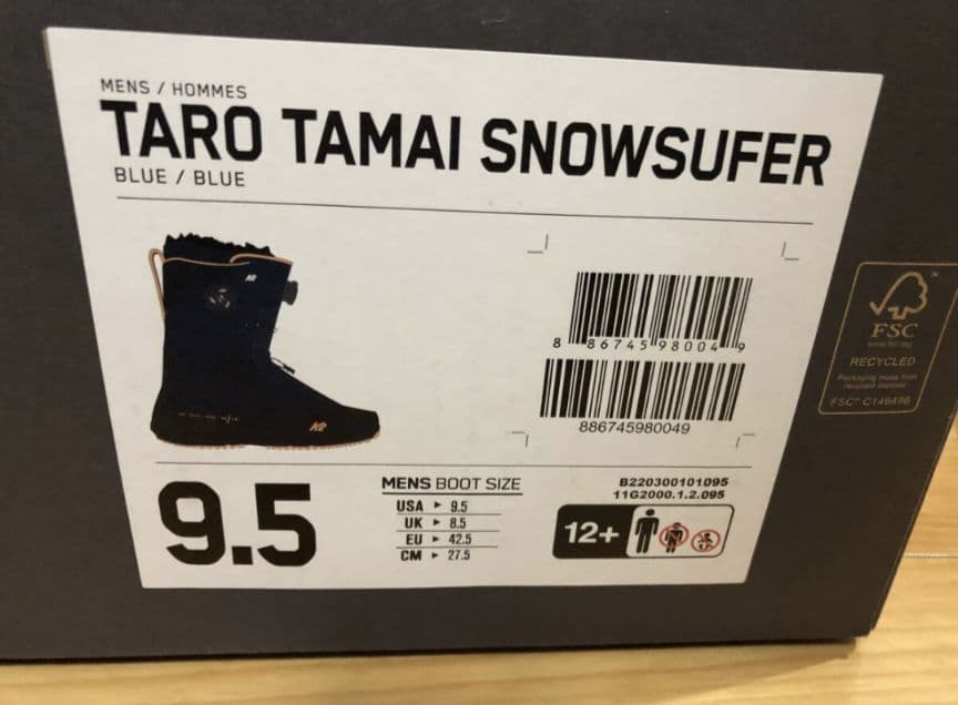 K2 Taro Tamai surfer TTブーツ 27.5cm