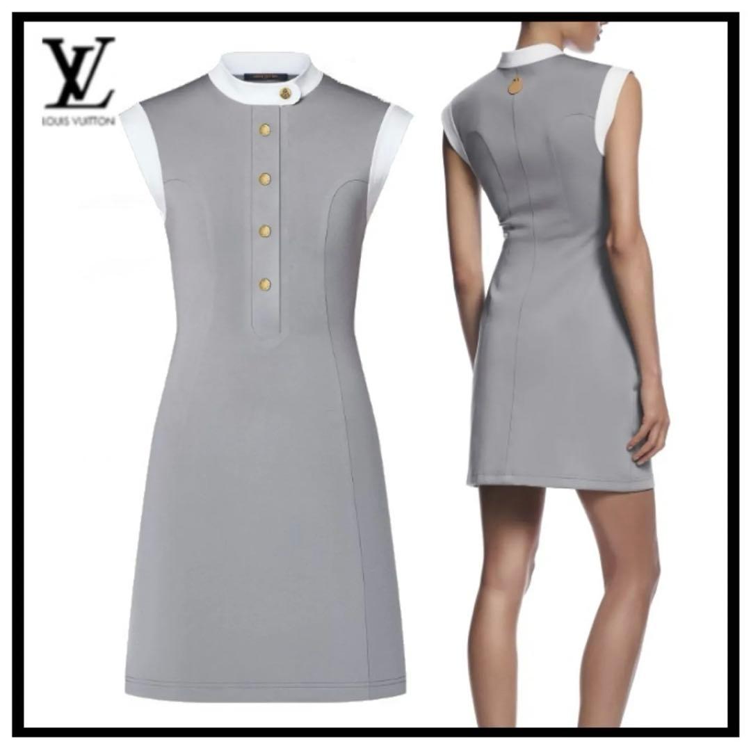 テクニカルジャージー　カラーブロックドレス　38サイズ　ワンピース　ドレス