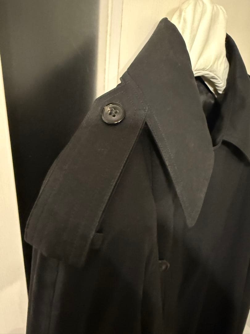 本人期　Margiela 05AW ステンカラーコート 48 ブラック