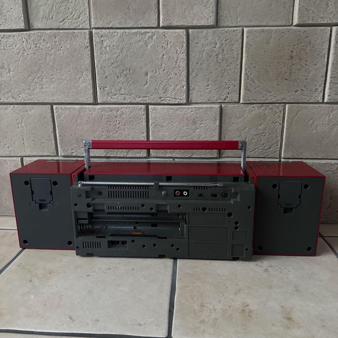 HITACHI PERDISCO TRK-W3 バブルラジカセ 赤 昭和レトロ - メルカリ