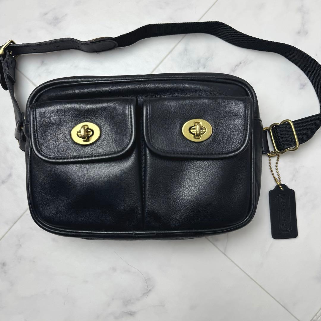 【激レア・美品】 USA製 オールドコーチ ウエストポーチ ダブルターンロック