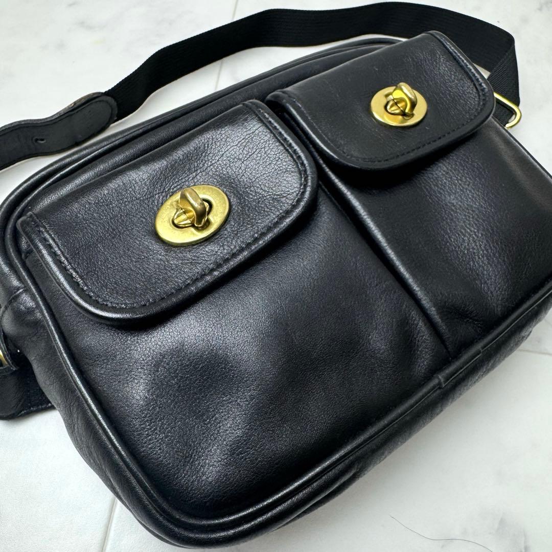 【激レア・美品】 USA製 オールドコーチ ウエストポーチ ダブルターンロック