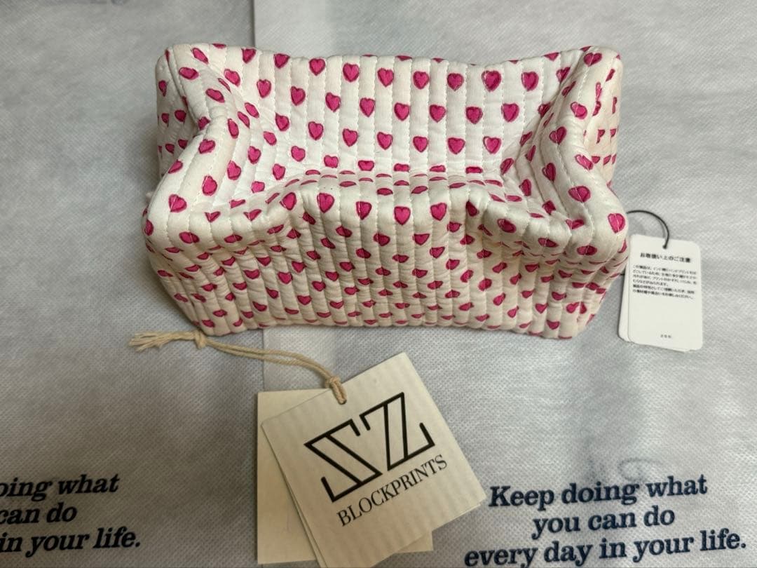 sz blockprints ロンハーマン ミニハート ポーチ 未使用品