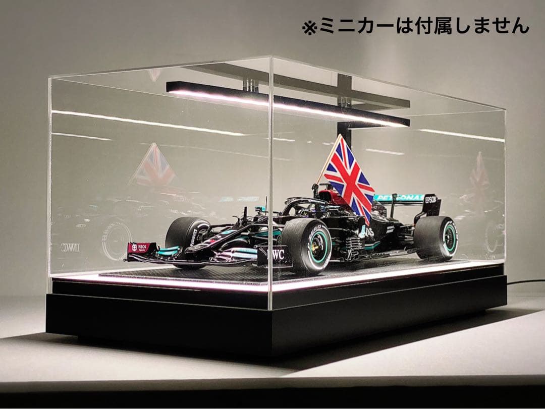 ☆1/18 メルセデス 仕様LED照明付ディスプレイケース 【半艶ブラック