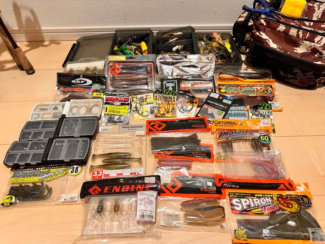 バス釣り　タックル　スピニング　ベイト