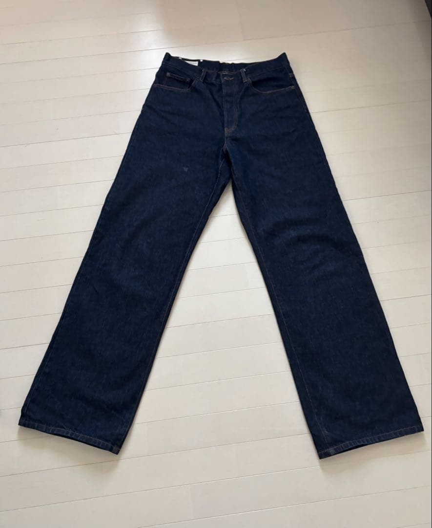 [レア］DRIES VAN NOTEN ネイビーストレートジーンズ