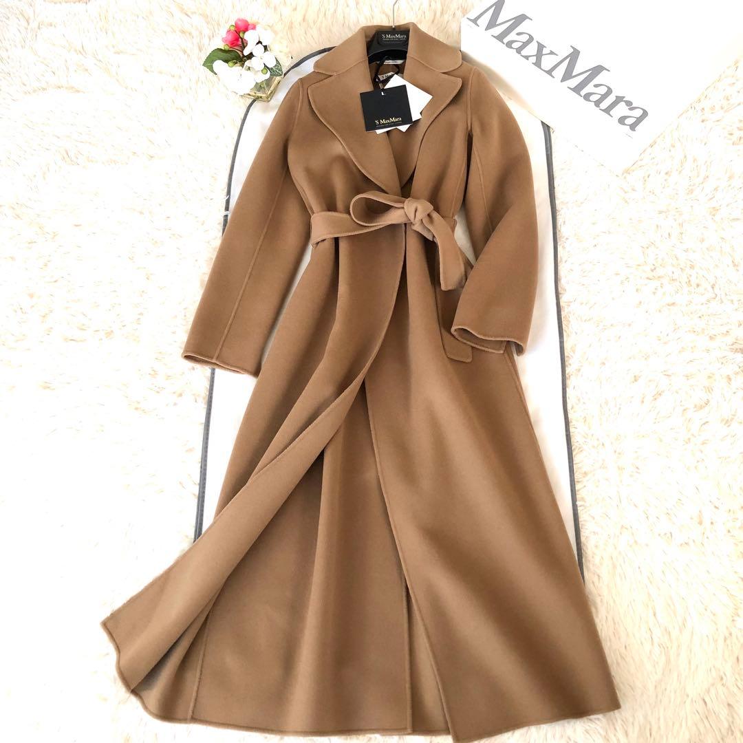 新品タグ付【マックスマーラ】44クチートアマーノ　キャメル　シルクPOLDO