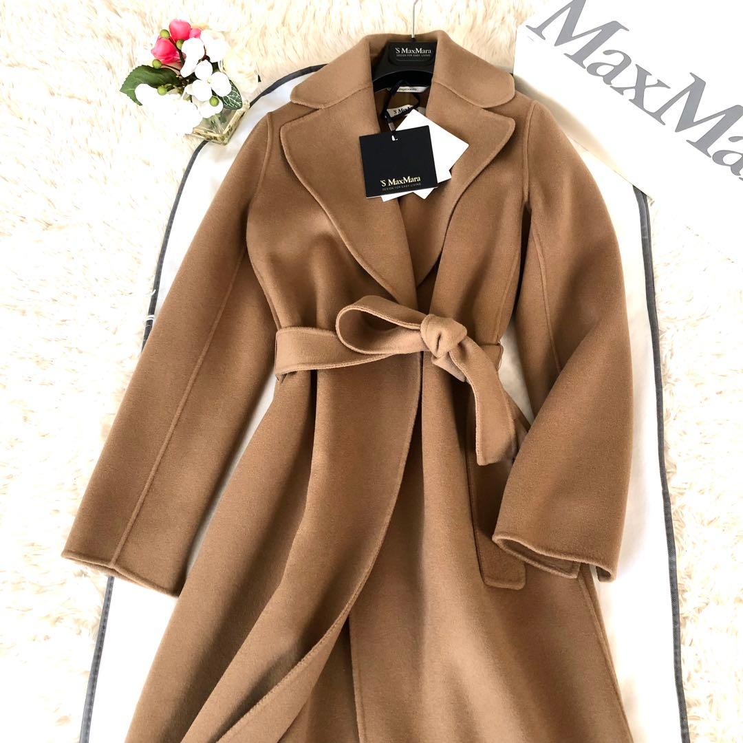 新品タグ付【マックスマーラ】44クチートアマーノ　キャメル　シルクPOLDO