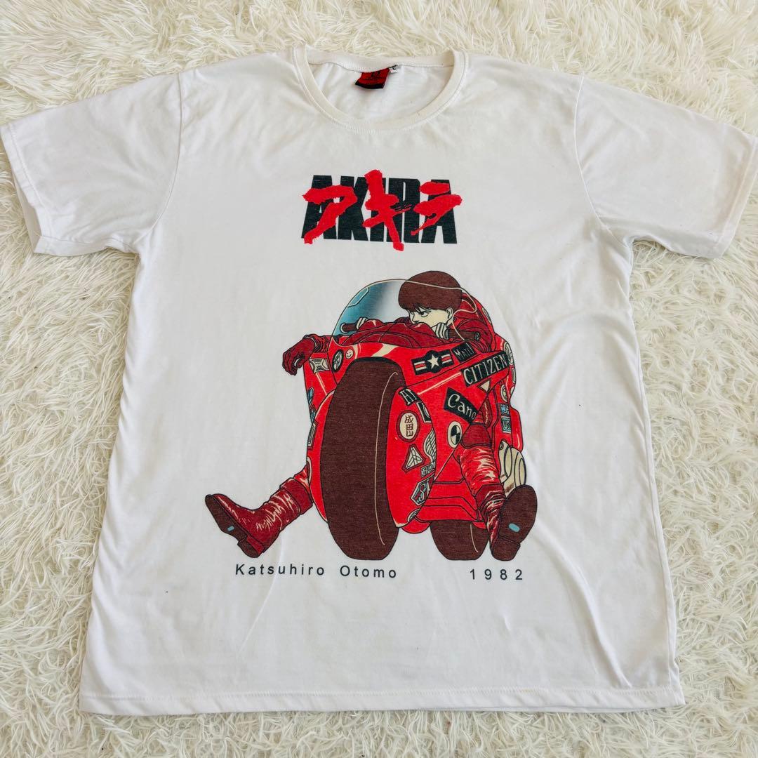 希少！ アキラ Tシャツ 金田バイク Lサイズ ホワイト (623) - メルカリ