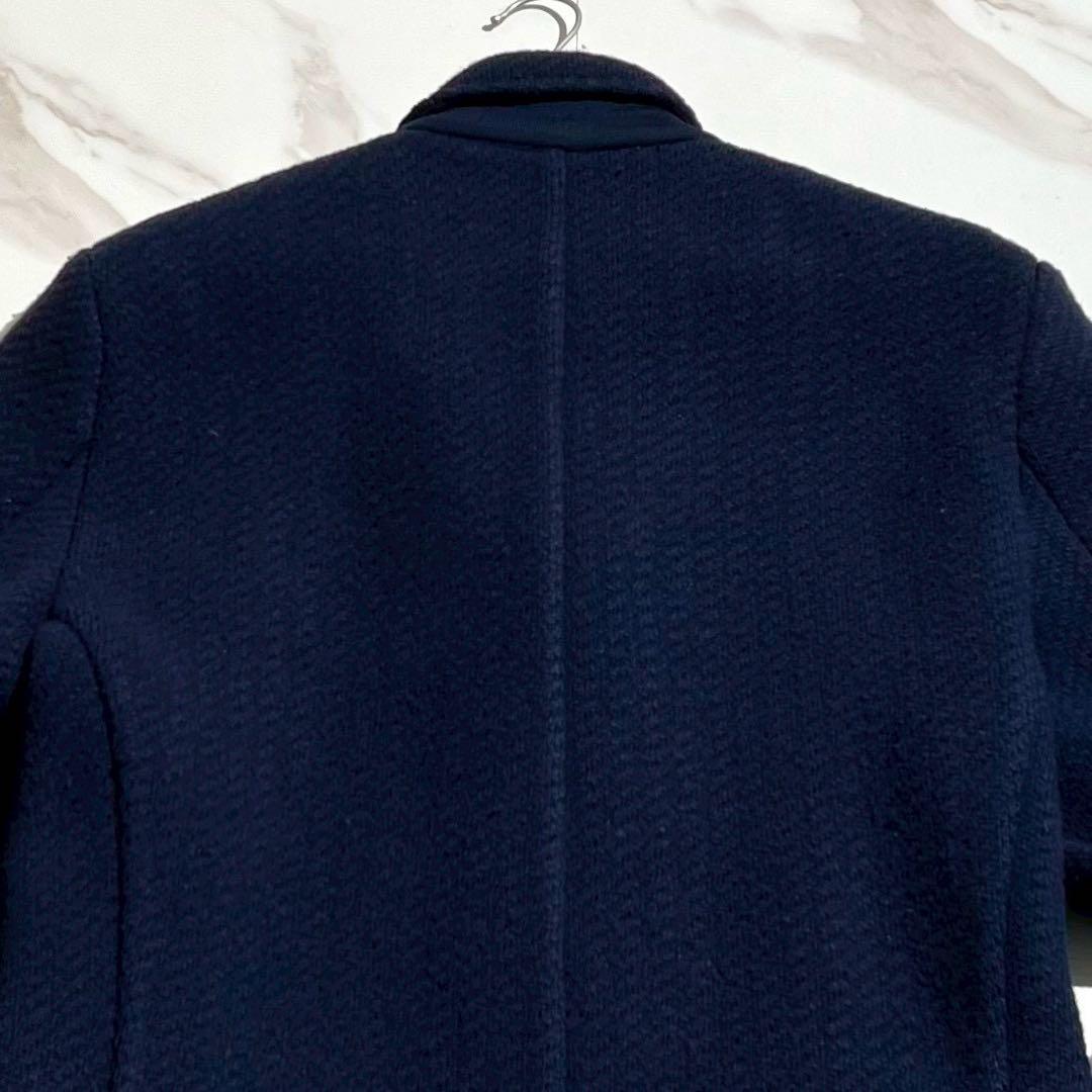 【極美品/Lサイズ】LARDINI ラルディーニ チェスターコート ネイビー系