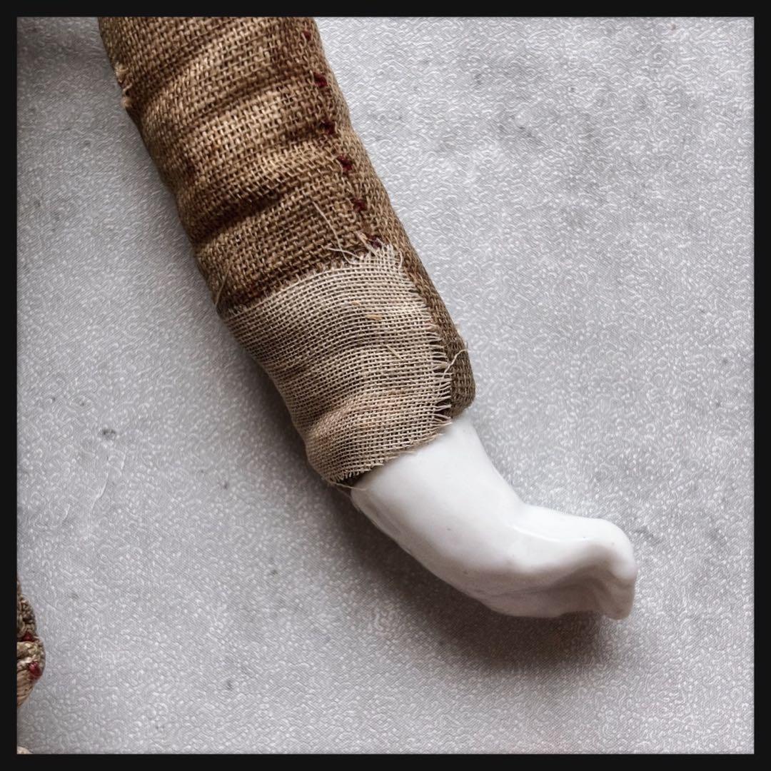 アンティーク チャイナヘッドドール ビスクドール 1800年代後期