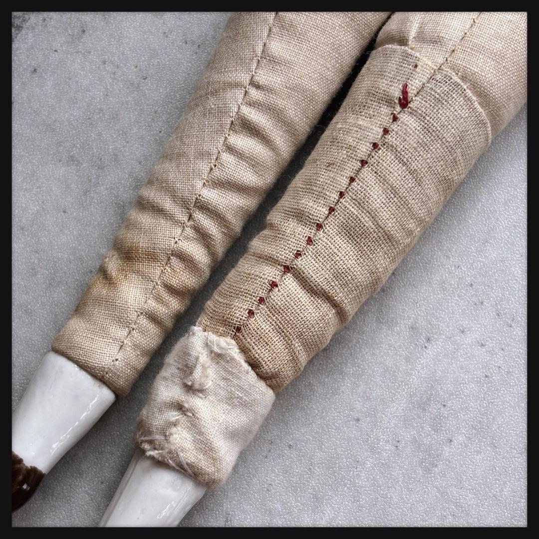 アンティーク チャイナヘッドドール ビスクドール 1800年代後期