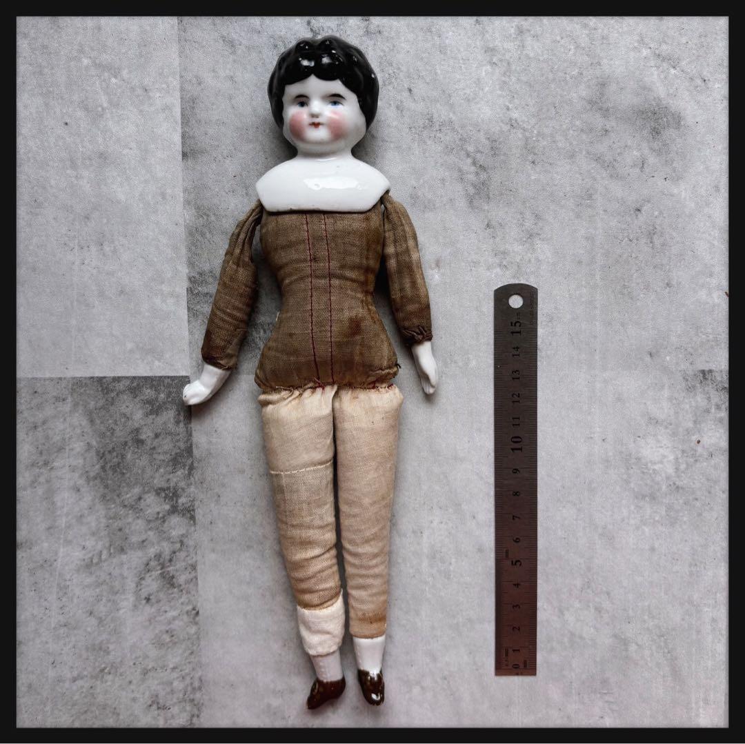 アンティーク チャイナヘッドドール ビスクドール 1800年代後期