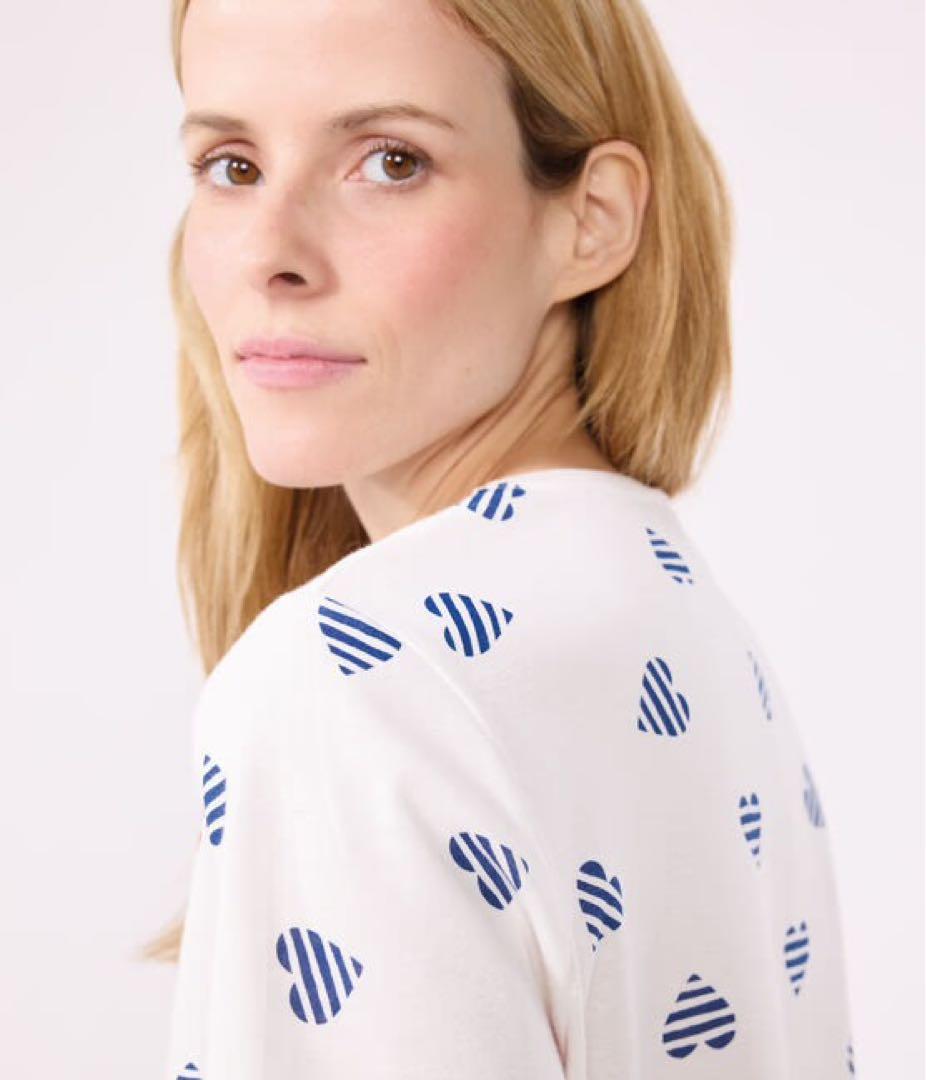 プチバトー 新品 未使用 新作 レディース 半袖 パジャマ トリコロール M