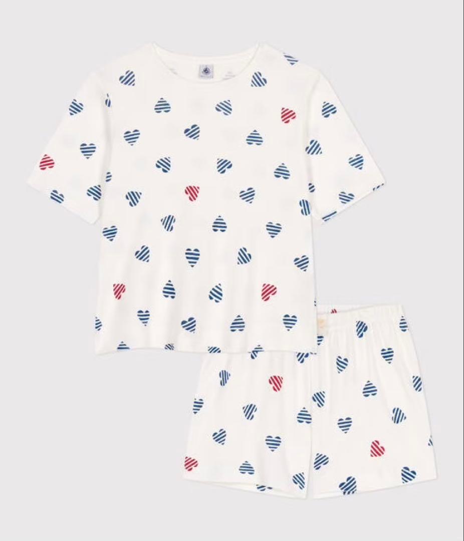 プチバトー 新品 未使用 新作 レディース 半袖 パジャマ トリコロール M